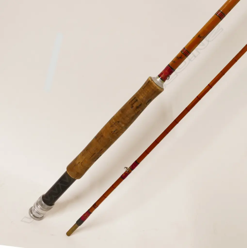 A W.H. Tisdalls two-piece split cane rod 'The Makuri' Image 1++