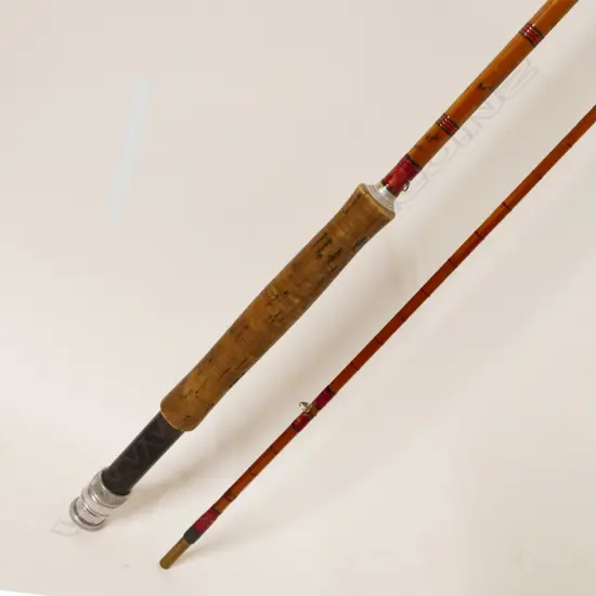 A W.H. Tisdalls two-piece split cane rod 'The Makuri'