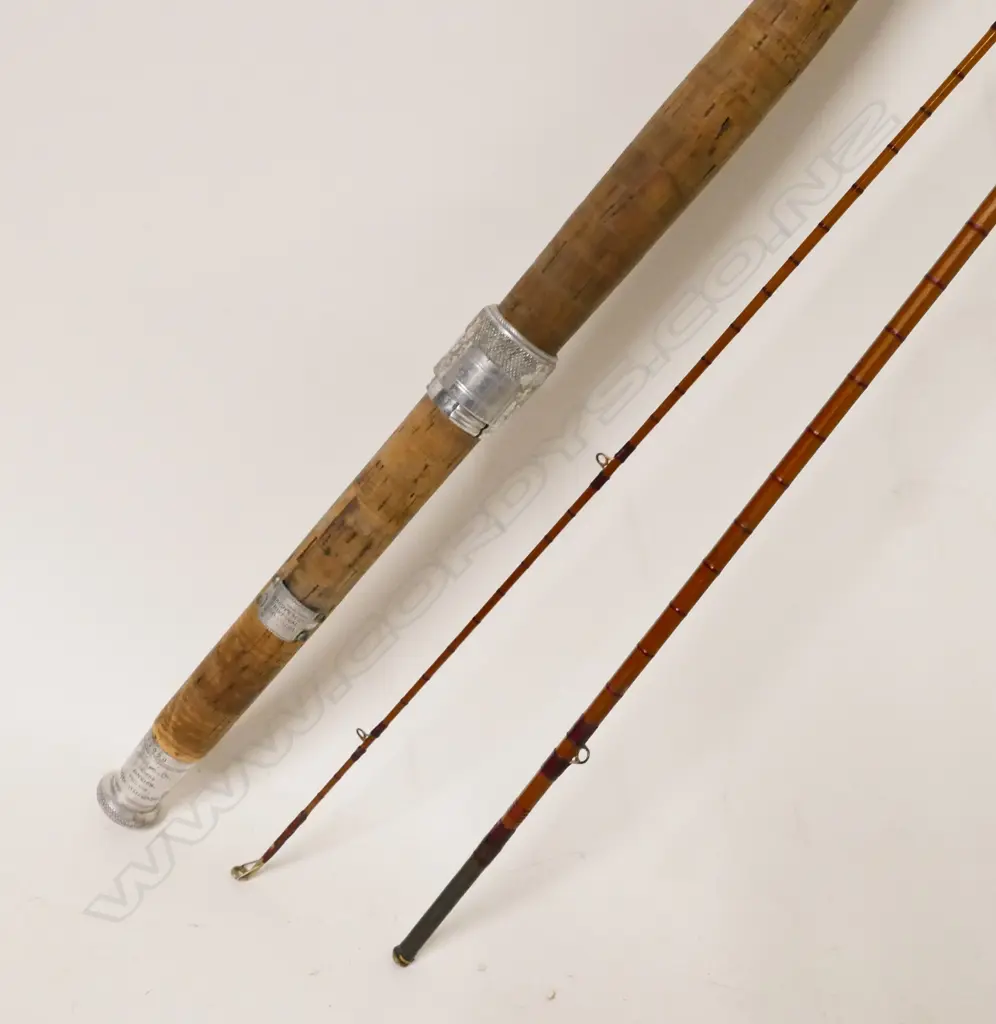 A Hardys three-piece split cane 'N.Z. Tournament' salmon rod Image 1++