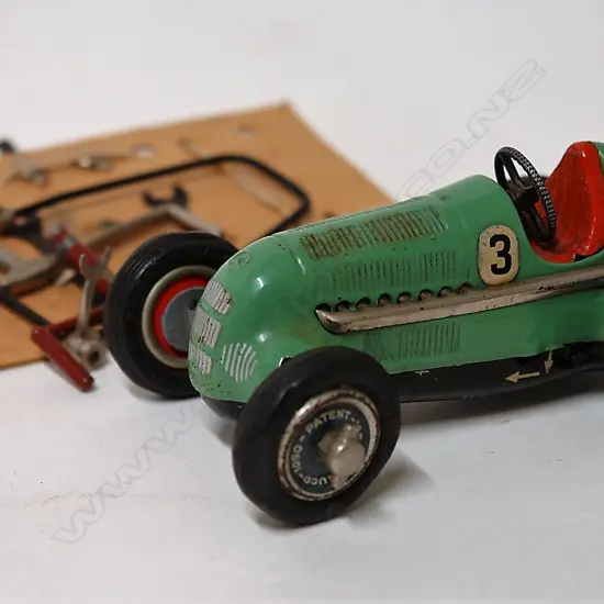 A vintage Schuco Studio 1050 1936 Mercedes Benz Grand Prix green racer