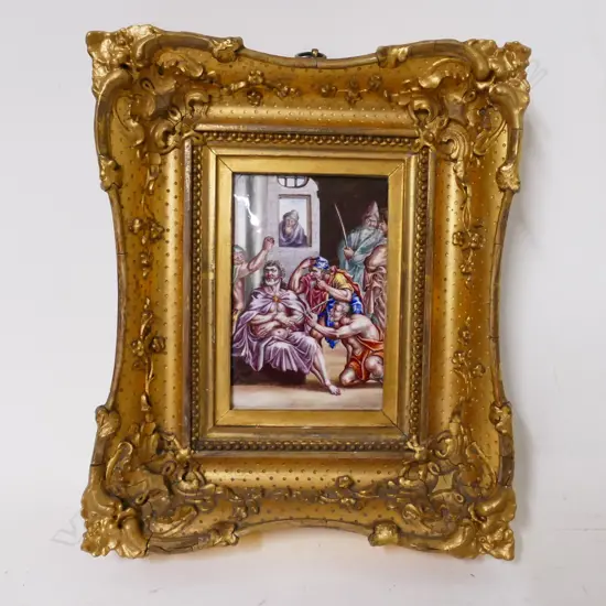 A 19thC enamel on copper plaque