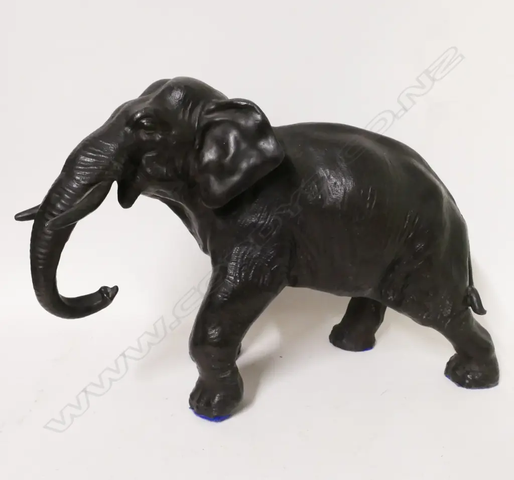 A spelter statuette of an elephant Image 1++