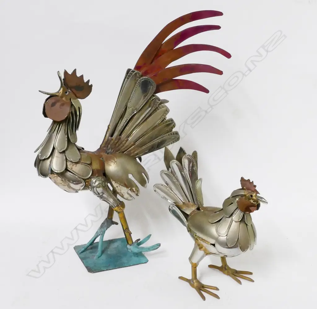 A pair of Gérard Bouvier cutlery sculptures Image 1++