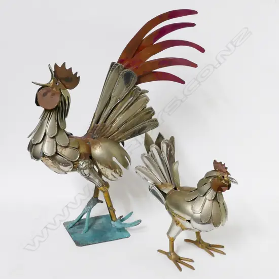 A pair of Gérard Bouvier cutlery sculptures