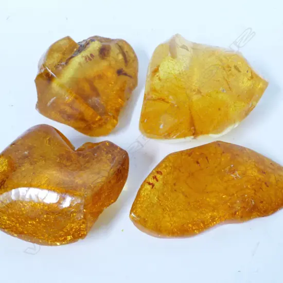 Four kauri gum pieces