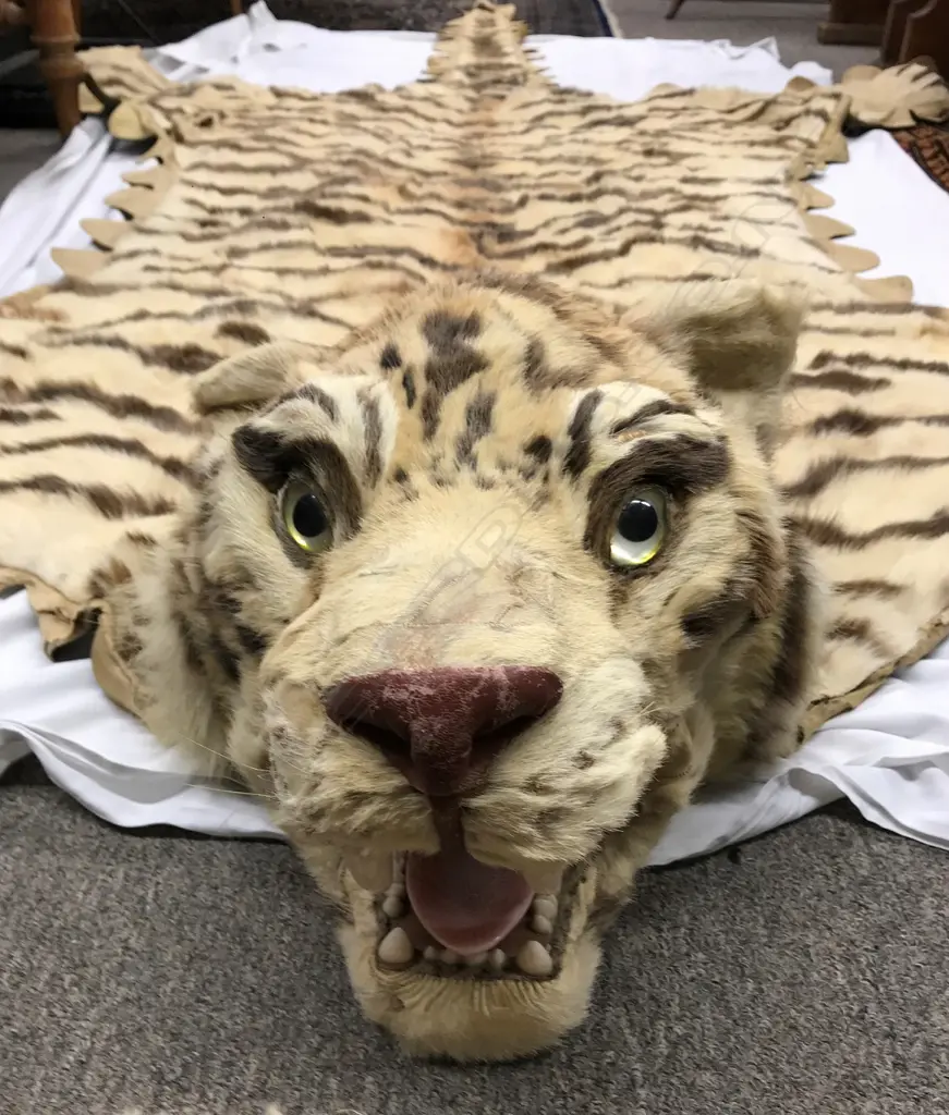 An genuine vintage recreation tiger skin rug Image 1++