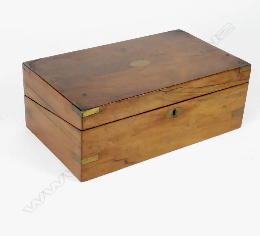 A Victorian walnut writing slope Image 1++