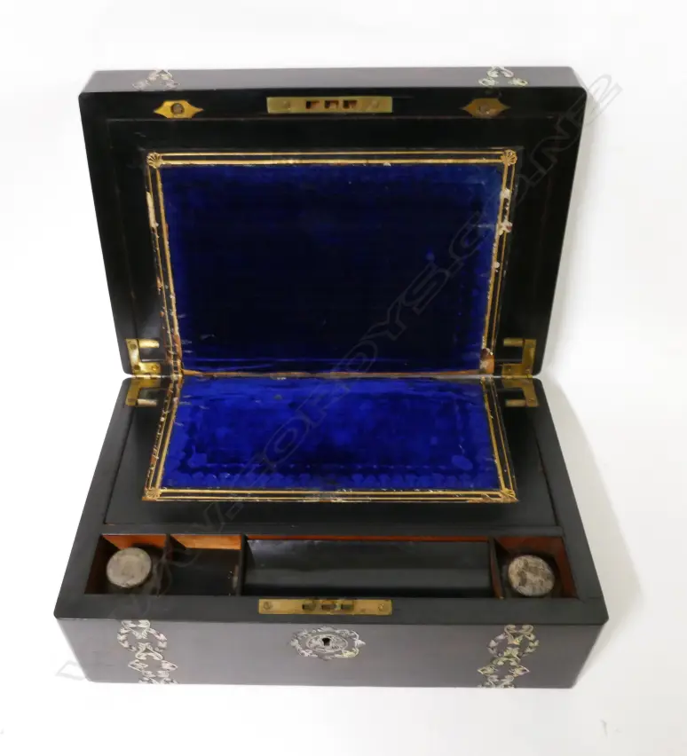 A Victorian coromandel wood writing slope Image 1++