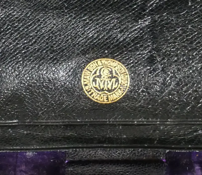 A 19thC rare and complete set of S. Mawson & Thompson of London obstetric instruments in velvet lined leather bag Image 1++