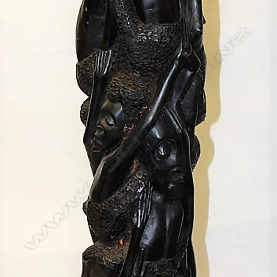 AFRICAN CARVED HEAVY LGE FIGURE GROUP