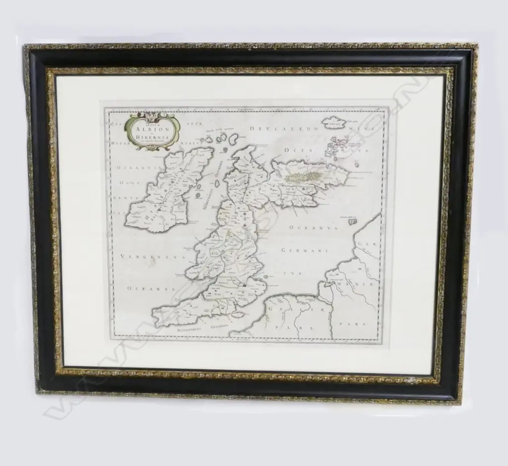 17THC HAND COLOURED MAP OF GREAT BRITAIN Image 1++