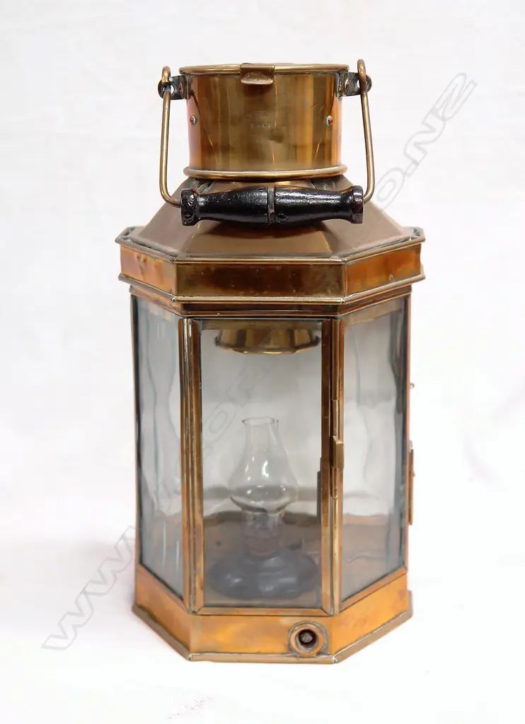 An old brass ship's lamp Image 1++