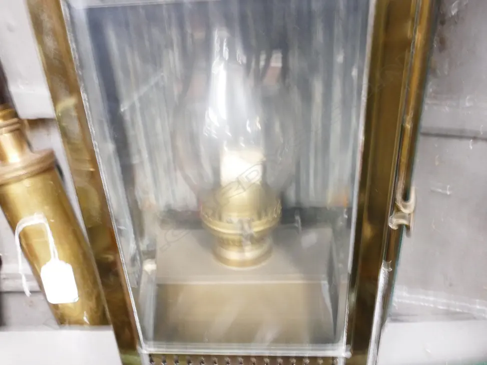 Two vintage Davey & Co. of London brass ship's lamps Image 1++