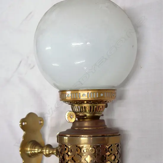 A brass ship's interior lamp