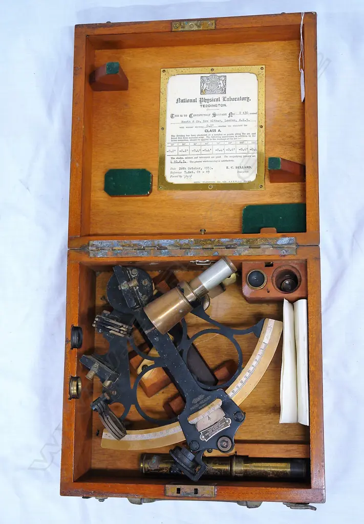 A c.1953 Heath & Co. of London 'Hezzanith' sextant Image 1++