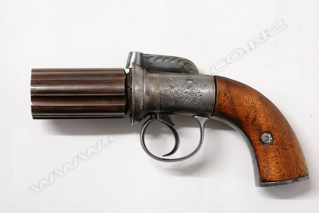 A 19thC English pepper pot pistol Image 1++