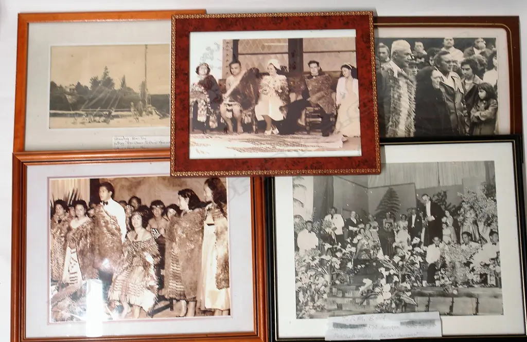 Five vintage black and white photos of Tainui celebrations Image 1++