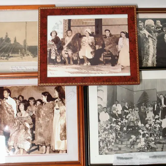 Five vintage black and white photos of Tainui celebrations