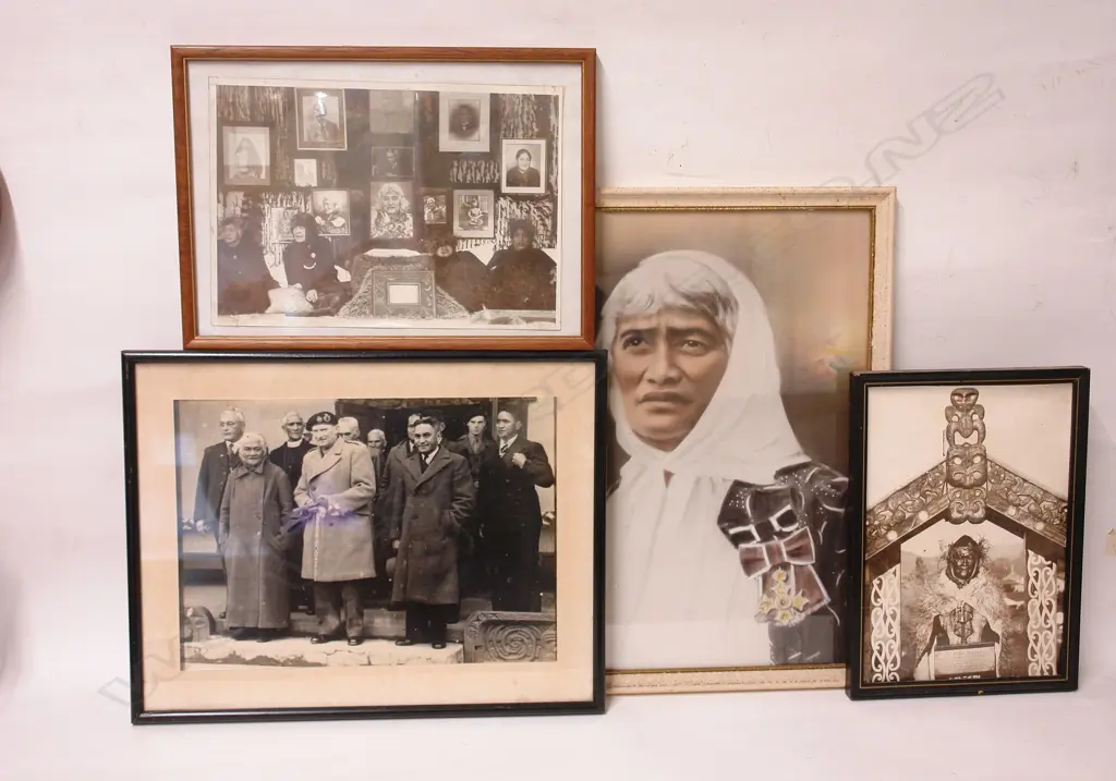 Four framed photos pertaining to Princess Te Puea Herangi Image 1++