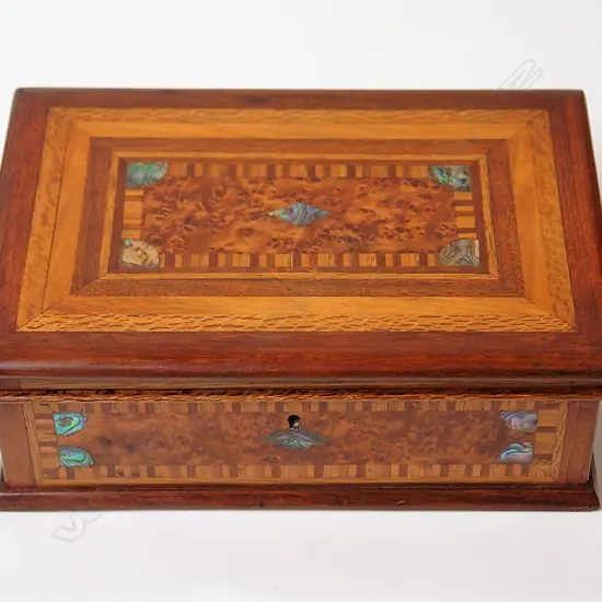 A good New Zealand inlaid woods box