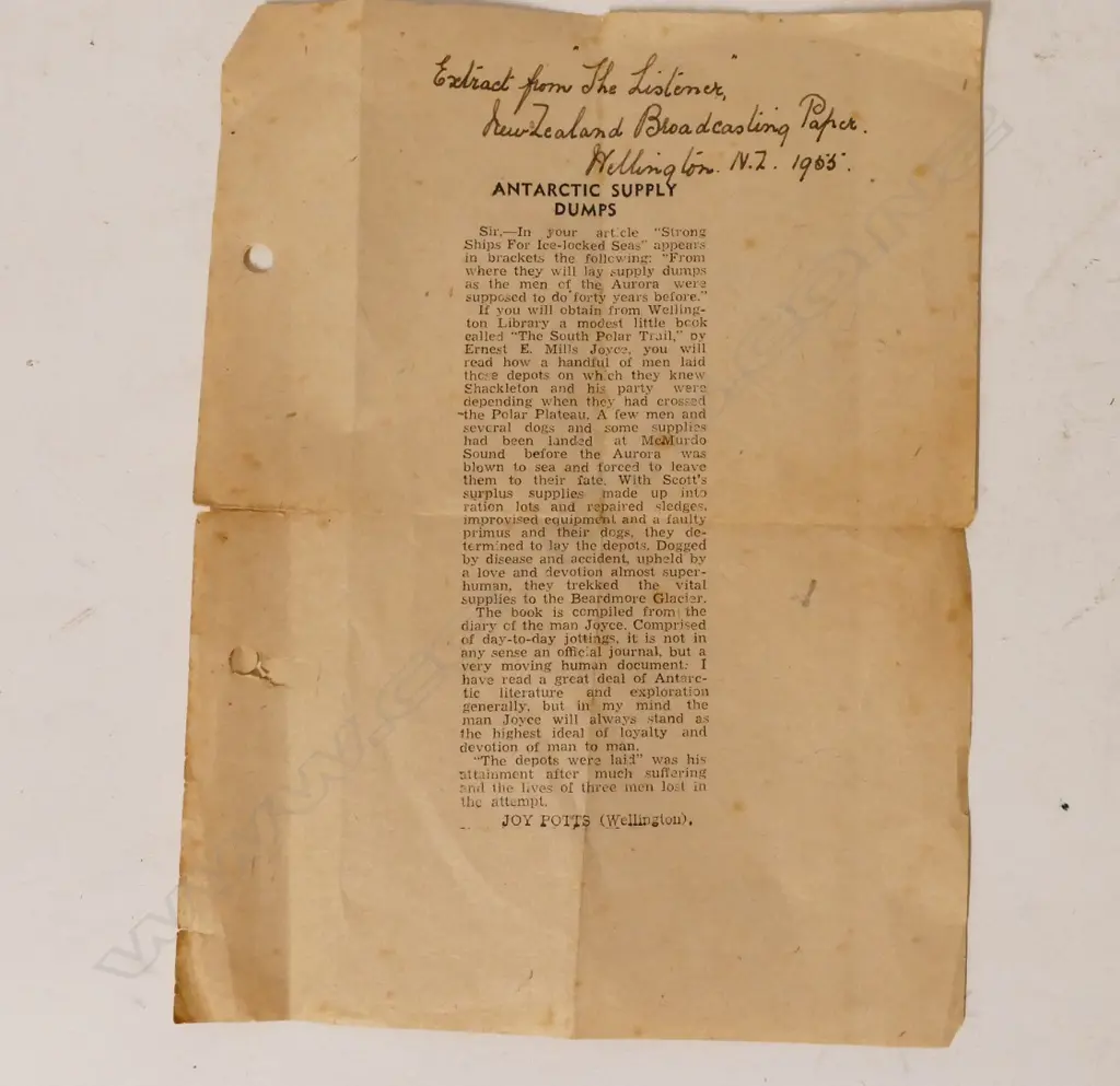 Historical items belonging to Captain Ernest E.M. Joyce Image 1++