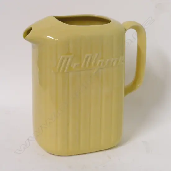 A Crown Lynn lemon yellow McAlpine refrigerator jug
