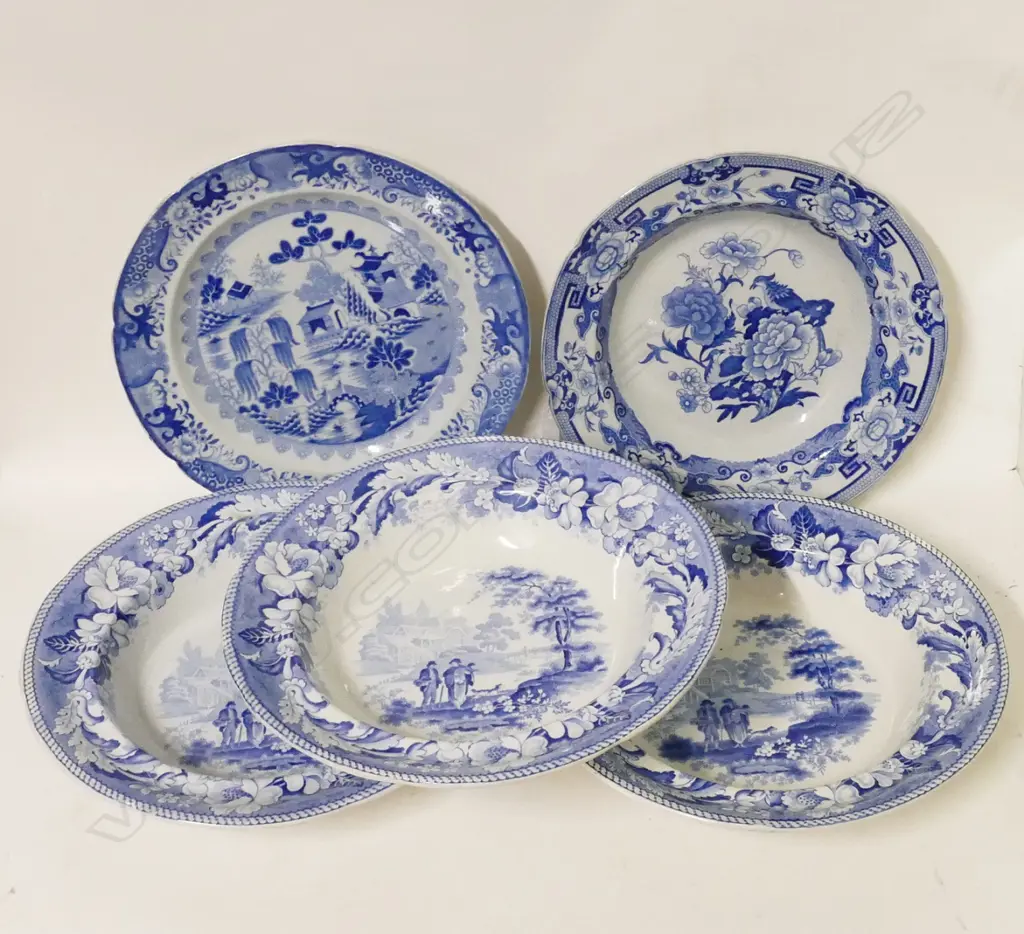 Three Turner's blue and white dishes Image 1++