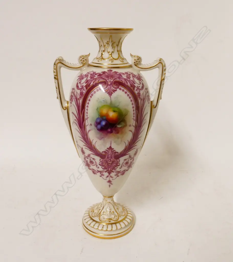 A tall Royal Worceserter two-handled vase Image 1++