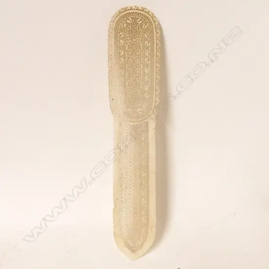 A filigree worked ivory paper knife