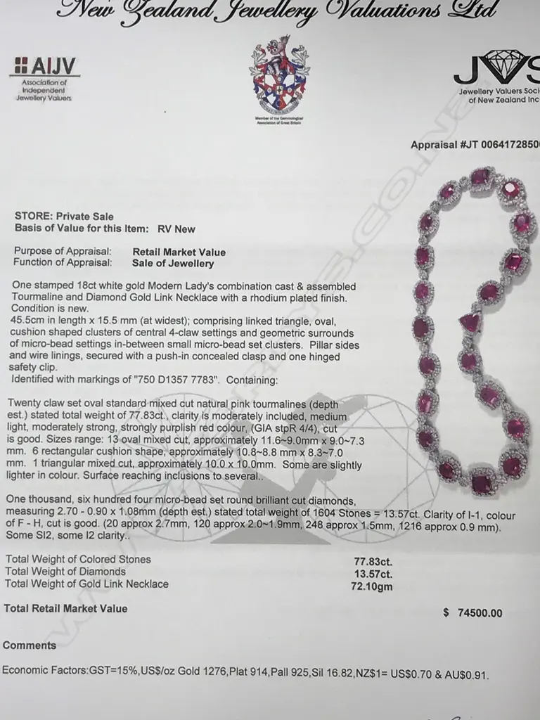 An impressive lady's 18ct. white gold Image 1++