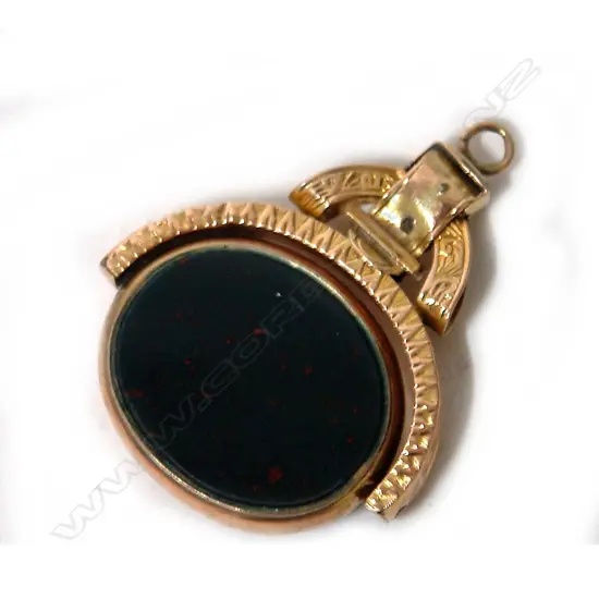 A late 19thC 10ct. yellow gold fob spinner