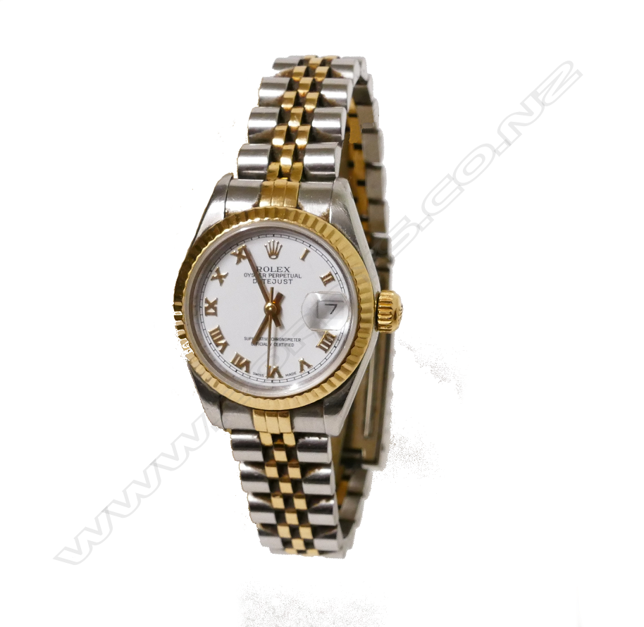 A  Rolex bi-metal Date/Just lady's wristwatch in 18ct. yellow gold and stainless steel Image 1++