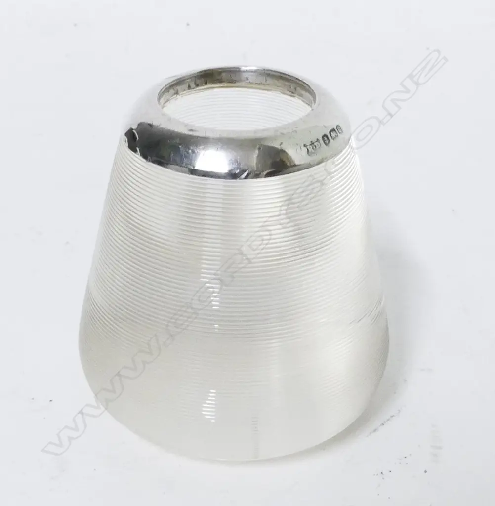 An Edwardian silver and glass match striker Image 1++