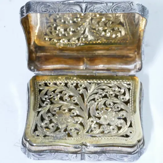 A Victorian silver vinaigrette