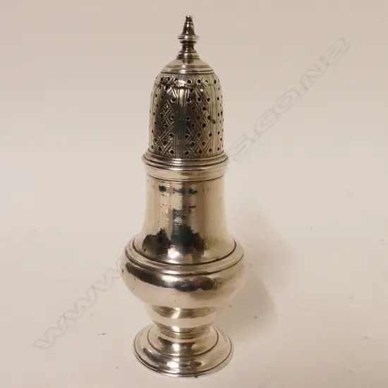 A George II silver caster