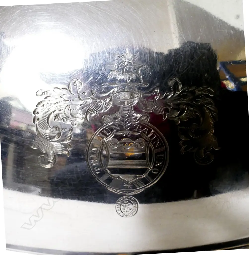 An Old Sheffield Plate meat cover Image 1++