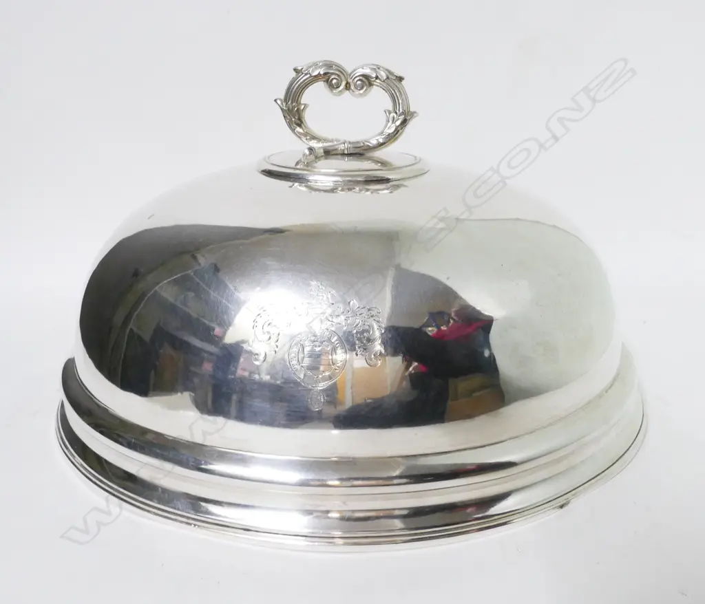 An Old Sheffield Plate meat cover Image 1++