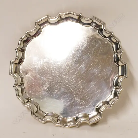 A small silver salver