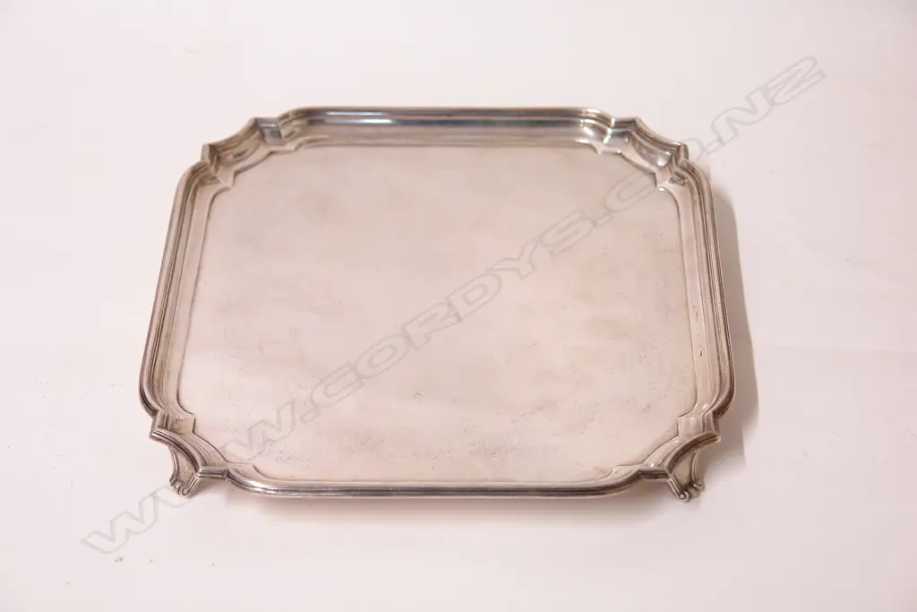 A 1930s silver square form salver Image 1++