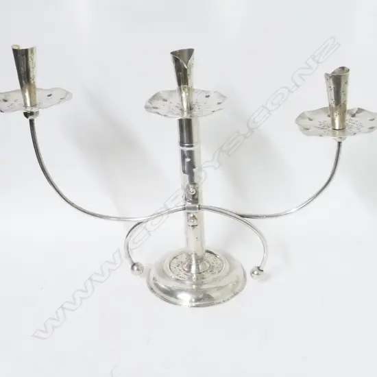 A N.Z. Arts & Crafts silver candelabra
