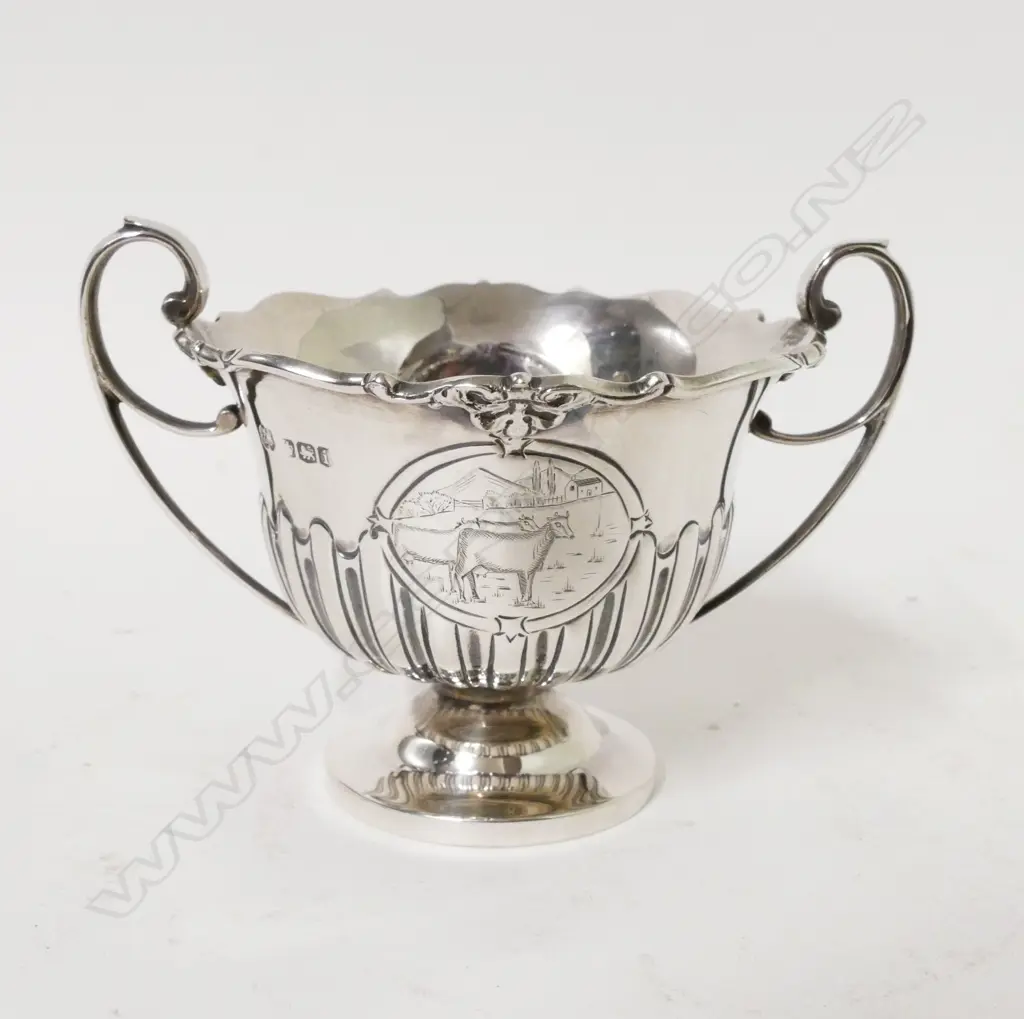 A small silver trophy cup rose bowl Image 1++
