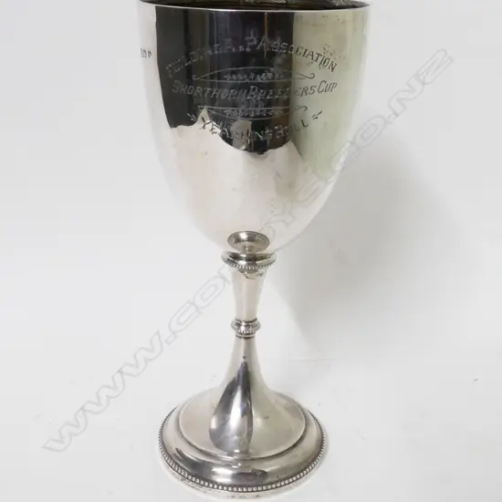 An Edwardian silver trophy cup