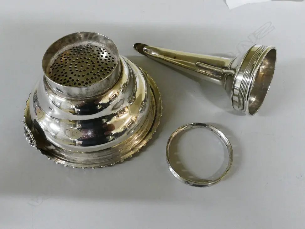A George III silver wine funnel Image 1++