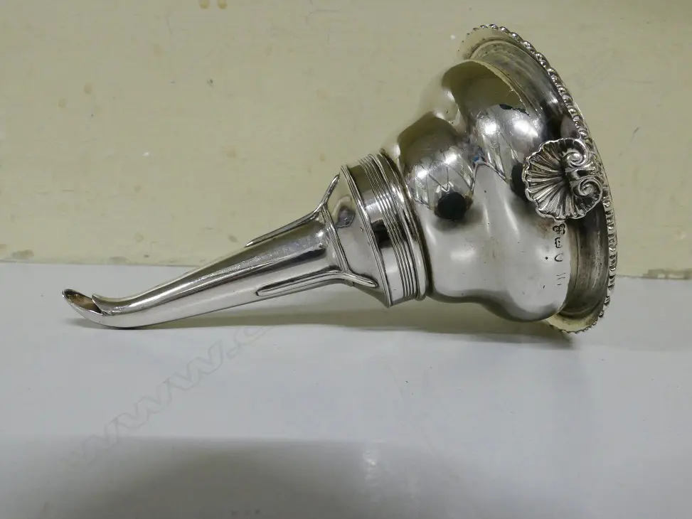 A George III silver wine funnel Image 1++