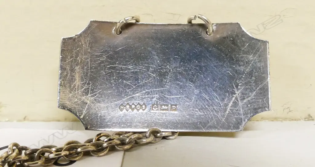 Two silver decanter tickets Image 1++