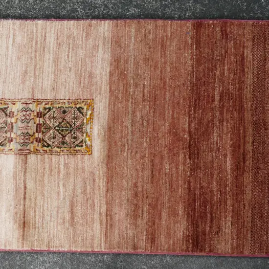 A hand knotted Pakistan Gabbeh runner