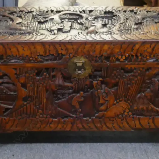 A vintage camphor wood box