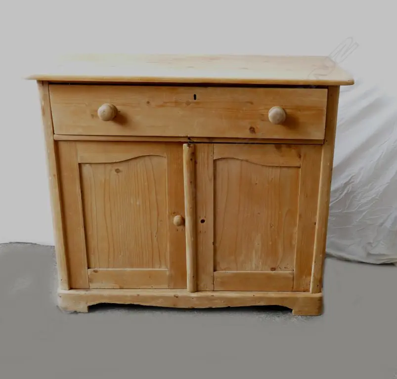 A Victorian pine cabinet of plain country style Image 1++