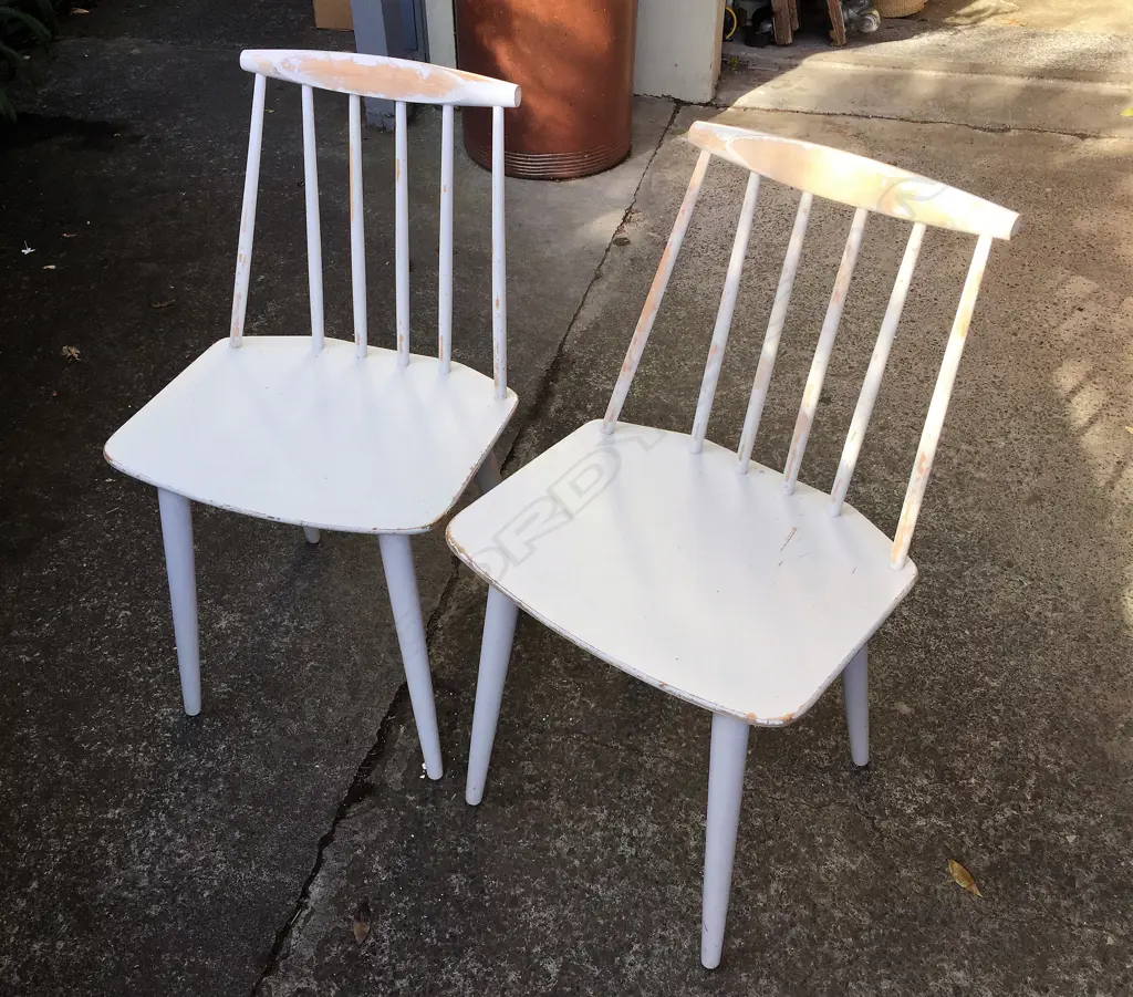 Set of six vintage Danish Folke Palsson J77 Dining Chairs Image 1++