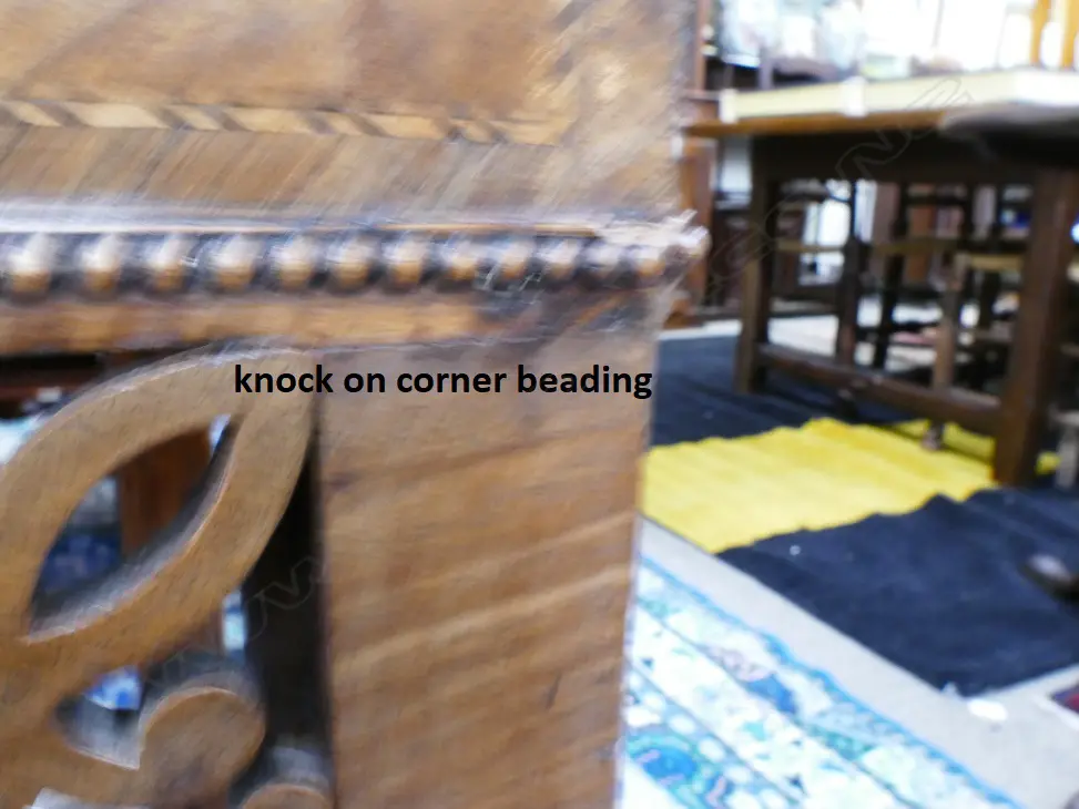 A Georgian walnut serpentine side table with cross banding and herringbone stringing Image 1++